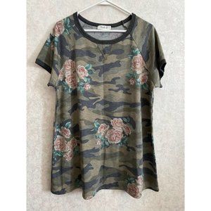 Lovely J women’s 3X short sleeve camouflage top